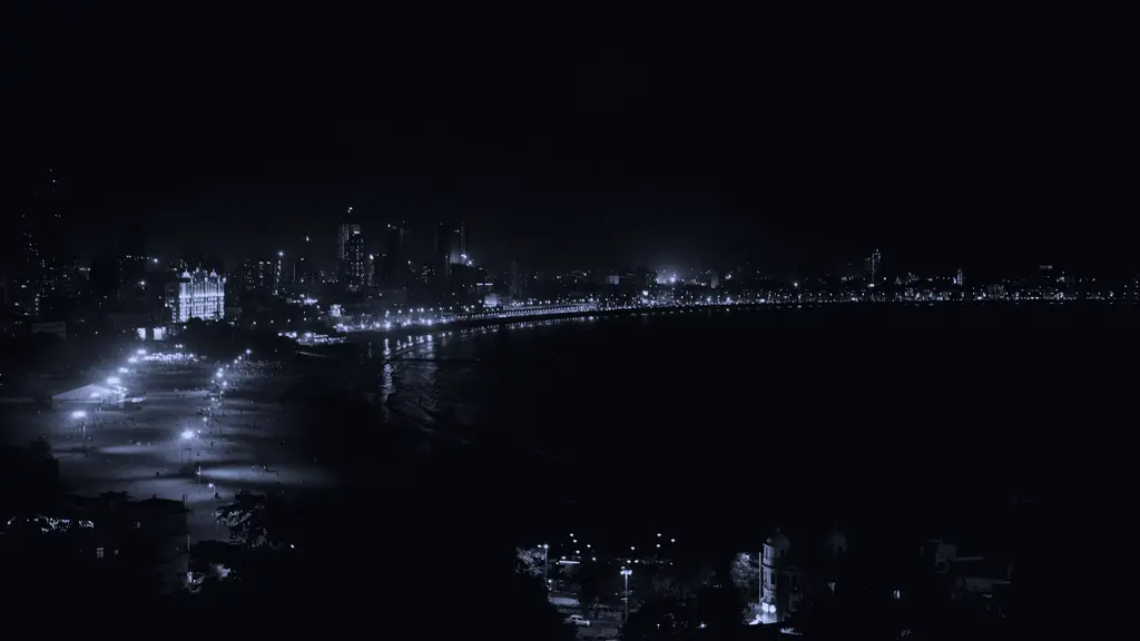 City skyline at night